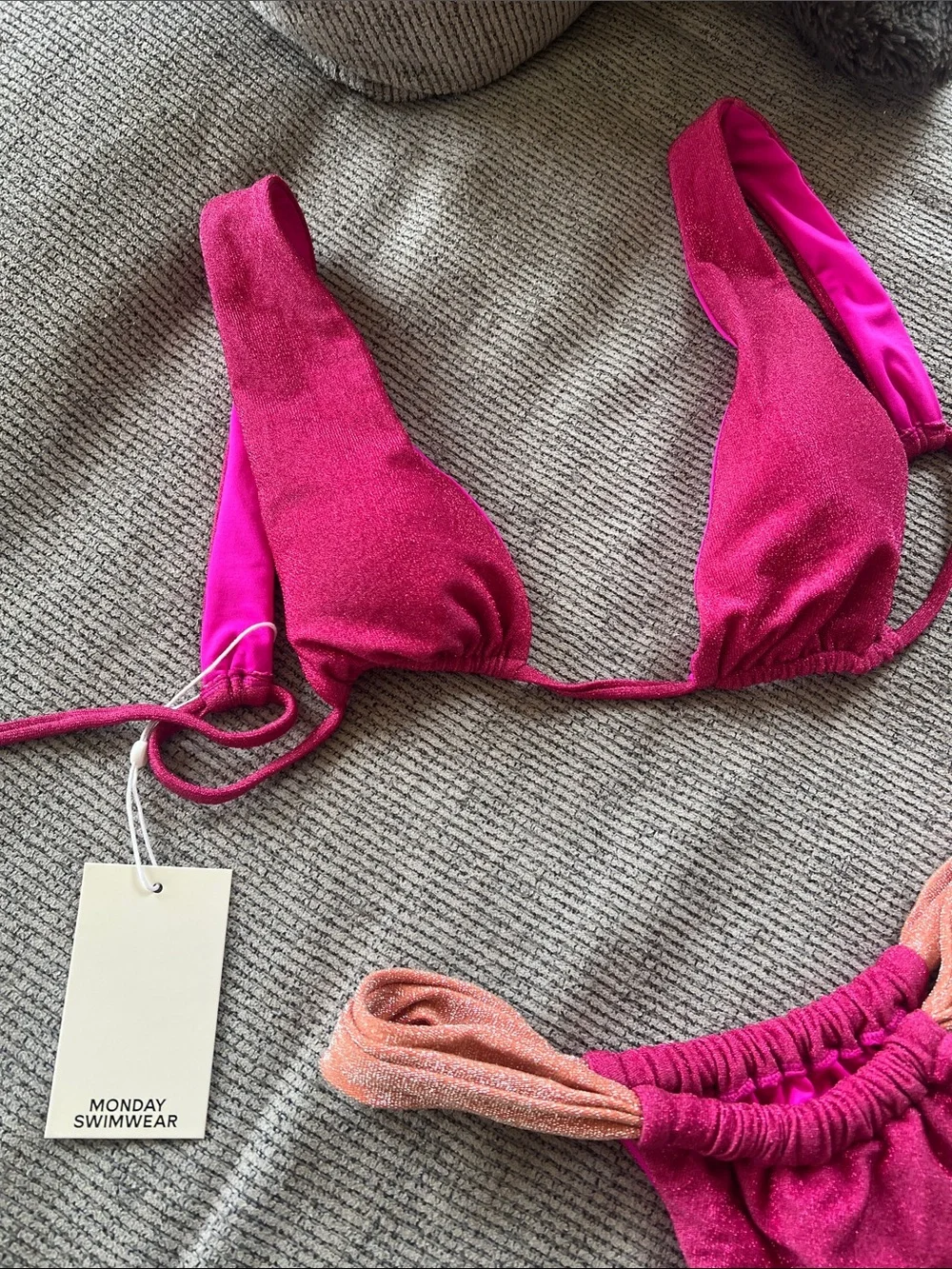 Monday Swimwear shimmery fuchsia